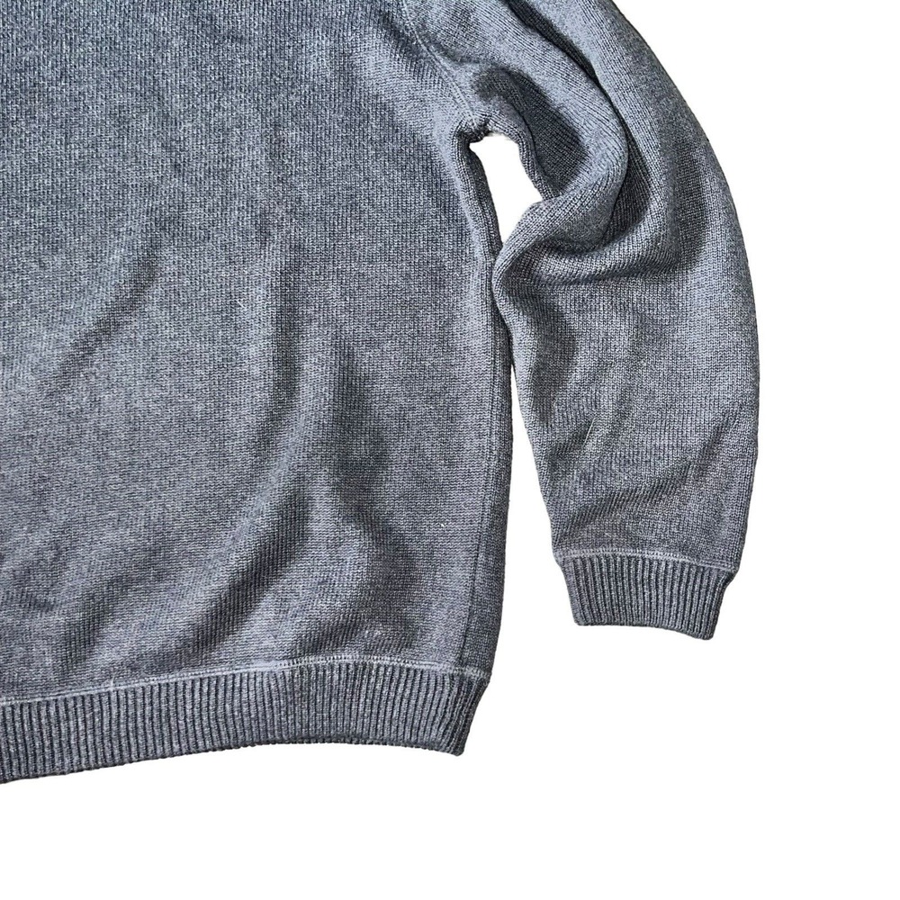Gorp Core Cozy Eddie Bauer Gray Waffle Knit Crewneck Sweater Pullover - Picture 7 of 15